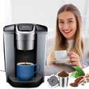 Reusable K Cups, Universal stainless steel Reusable Coffee Pods, Refillable Single K Cups for K 2.0 and 1.0 Coffee Makers (PACK)