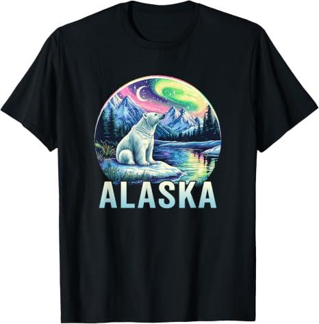 Alaska Northern Lights Aurora Viewing Vacation Alaska Trip T-Shirt, Size Medium