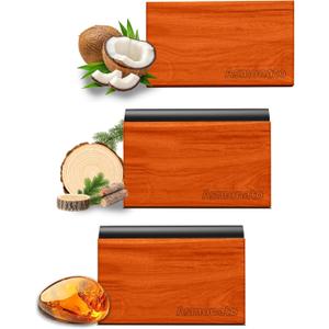 Car Air Freshener-The Original Wood Air Freshener for Visor Clip - Long Lasting Car Odor Eliminator and Scent Diffuser for Cabin, Truck & SUV-2 Metal Clips-Variety 3 Pack(Teak-Amber-Cabana)