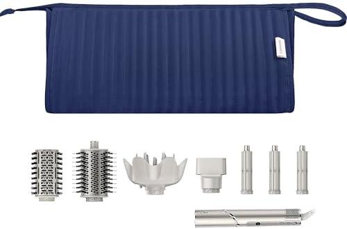 Lexeeco Dy son Air wrap Travel Case Hair Tools Travel Bag for Shark Flexstyle Carrying Case Portable Shark Hair Dryer Revlon Flat Curling Iron Organizer (Blue), Missing Tools