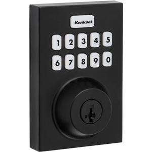 Kwikset Home Connect 620 Smart Lock Deadbolt with Z-Wave Technology, Works with Ring Alarm, Samsung Smartthings and More, Z-Wave Hub Required, Contemporary Design in Matte Black
