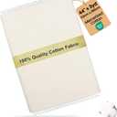Craftido-19 Options-100% Cotton Fabric by The Yard in Solid Color 44Wide by 3yd (9 ft) -Medium Weight 5.2 oz-Soft Cotton for Quilting, Sewing, Crafts, Binding, Backing and Lining - Ivory White
