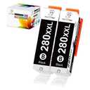 Deer Compatible 280 PGBK Ink Cartridge Replacement for Canon 280XXL PGI280XXL PGI280 for Canon Pixma TR7520 TR8520 TS6120 TS6220 TS8120 TS8220 TS9120 TS9520 TS9521C TS702 2 x Large Black