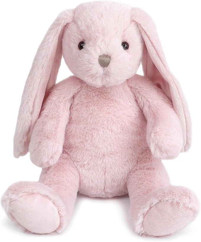Faith The French Bunny Plush Toy | 15" Soft Stuffed Animal | Elegant Nursery Décor & Cozy Companion | Plush Gift for Easter, Baby Showers, Birthdays & Home Accents Pink