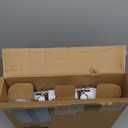 Mayfair Padded Toilet Seat with Chrome Hinges, Soft Vinyl over Wood Core Seat, Made in USA, Round, White (Elongated), 
16.8"L x 15"W