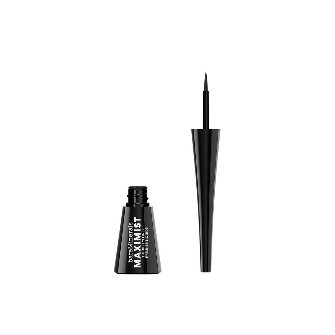 bareMinerals Maximist Liquid Eyeliner, Highly Pigmented Black Waterproof Eyeliner, Smudge-Proof Wear, Flexible Liquid Eyeliner Pen, Talc-Free, Vegan