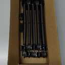 5 Pack Clothes Pants Hangers, Space-Saving Skirt Holders with 360 Swivel Hooks, Adjustable Clips, Trouser Coat Garment Jeans Black