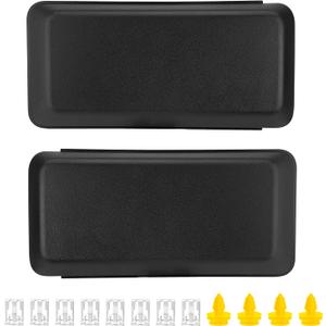 Front Bumper Guard Pads Compatible with Ford F-150 F150 2018-2020, Replace JL3Z17E810AB, Front Left Driver & Right Passenger Side Cap Inserts Bumper Cover, Black