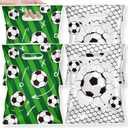 3 x Soccer Goodie Bags 50Pcs Soccer Treat Candy Bags Plastic Party Favor Bags for Soccer Bag Soccer Theme Gift Bag Football Party Supplies Birthday Party Decorations