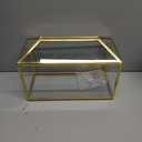 12.6" x 6" x 9" Wedding Card Box with Slot and Lock, Glass Card Holder for Party Reception, Centerpiece, Home Decorative, Gold (Glass Box Only) Slot Length 7.3 Inches