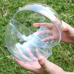 Extra Large Clear Ball Ornaments, Big Fillable Christmas Balls Shatterproof Ornament Baubles for DIY Crafts Christmas Wedding Party Decor (Clear-160mm/6.3inch=2PCS)