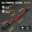 Olympic EZ Curl Barbell Bar 47",Mute Bearings -2"Curling Bar Weight Lifting