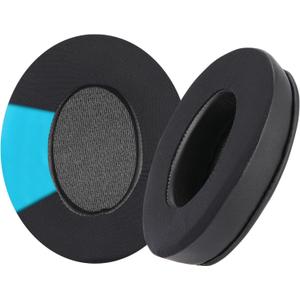 2 x Replacement Cooling-Gel Ear Pads for HyperX Cloud 1/2Alpha,Alpha S/Cloud Flight/Flight S/StingerStinger SStinger core/High-Density, Shock-Absorbing Foam,Ice Silk Fabric (Black)