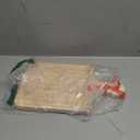 Sliner Santa Cookie Plate Wooden Christmas Cookie Plate Dear Santa Platter Treat Tray Mat Board Xmas Eve Christmas Child Gift for Milk and Snack Kids Xmas Decorations Supplies