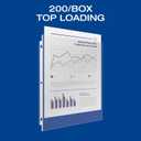 Oxford Sheet Protectors, Clear Finish, Page Protectors for 3 Ring Binder,Top Load, Letter Size Plastic Sleeves, Reinforced 3 Hole Punch for Binders, 200 per Box (33268)