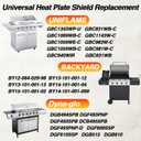 Universal Heat Tents Replacement for Charbroil, Nexgrill, Backyard,Expert Grill,Stainless Steel Adjustable Heat Plate Shield for Brinkmann,Flavorizer Bar, Flame Tamer Burner Cover,4 Pack BBQ Heat Tent