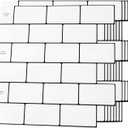 Art3d 20-Sheet Backsplash Tile for Kitchen Peel and Stick, 12"x12" Stick on Subway Tiles for Kitchen, Bathroom Back Splashes, White-Black Grout