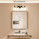 Keonjinn Brushed Nickel Bathroom Light Fixtures, 4-Light Vintage Vanity Lights for Mirror with Frosted Glass Shades, UL Listed E26 Base Reversible Vanity Lighting Fixtures for Wall(Bulbs Not Included)
