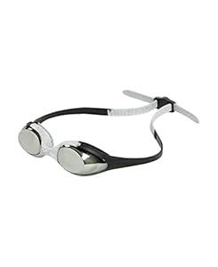 Arena Unisex Spider Junior Youth Swim Goggles for Boys and Girls, Silver Gray Black, Mirror Lens