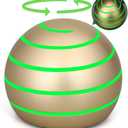 Luminous Desk Spinning Toys for Kids Adults, Metal Kinetic Stress Ball, Optical Illusion Fidget Spinner, Glow in The Dark Fingertip for Office Classroom, Stress Relief Anti Anxiety Birthday Gifts (Gold)