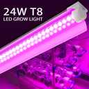 8 Pack LED Grow Light 2FT, Upgrade 192W(824W) High Intensity Full Spectrum Indoor Grow Lights with High PPFD Value, T8 Grow Lights for Indoor Plants, Seed Starting, Succulent, Vegetables