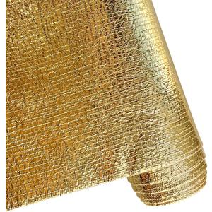 ONEART | Gold Soft Metallic Embossed Textured Faux Leather, 12"54" Thin PU Vinyl Leather Fabric for Fashion Crafts Apparel Accessories