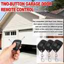 Kingdder 3 Pcs 10 Dip Switch Two Button Garage Door Remote Compatible with Multicode 300mhz 3089 3060 3070 3083 Gate Opener Remote with Keychain, Control 2 Different Doors Simultaneously