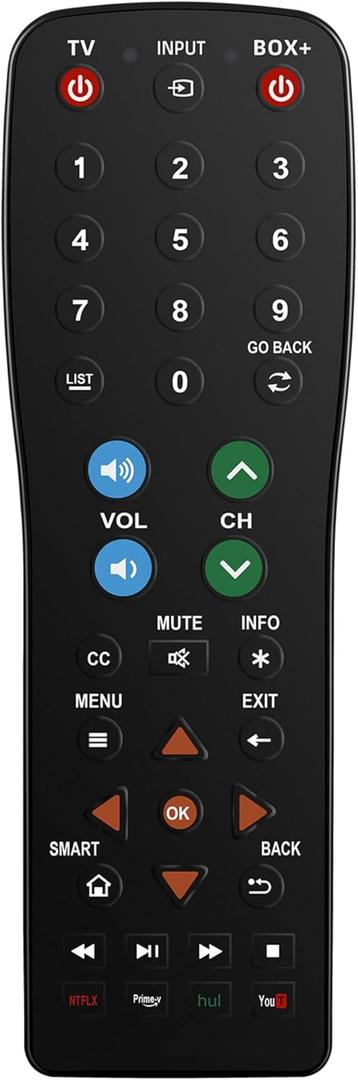 Waterproof Universal TV Remote Control for TV, Audio System, Cable/Satellite Box, DVD Player, Roku TV, Apple TV, Easy Clean - 2 in 1