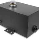 5 Gallon 14 Gauge Steel Hydraulic Fluid Reservoir Tank with Inlet 1-1/2" FNPT and Outlet 3/4" FNPT, Integral Mounting Foot On Each End