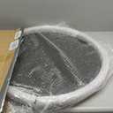 Round Ottoman Table Tray Round-24 - Rustic Wooden Serving Tray for Farmhouse Decorative Oversized Coffee Table Trays Living Room Kitchen Counter Breakfast Black