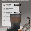 SURDY Automatic Cat Feeder for 2 Cats, 20 Cups/5L Automatic Food Dispenser for Small Pets Auto Cat Feeder for Dry Food, Dual Power Supply and Timer Setting 12 Portions 6 Meals Per Day