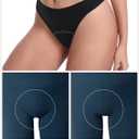 LUCKMEEY Cotton Thongs for Women Seamless Thongs for Women No Show Thong Panty Liners Workout G-String Thongs Underwear (Green, XL)