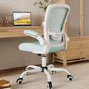 Mimoglad Ergonomic High Back Mesh Office Chair, Adjustable Lumbar Support, Thickened Seat Cushion (Modern, Tiffany Blue)