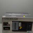 Farberware 1.1 Cu. Ft. Countertop Microwave Oven  1000 Watts Power, Auto Cook Settings, Defrost, Easy Clean and Child Safety Lock - Stainless and Black