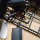 Rolanstar Bed Frame Full Size with Charging Station and LED Lights, Upholstered Storage Headboard with Drawers, Heavy Duty Metal Slats, No Box Spring Needed, Noise Free, Easy Assembly, Dark Grey