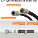 Giraffe Tools Garden Hose 5/8", Custom Length, Heavy Duty, No Kink, Flexible, Rubber Garden Hose, Leakproof Water Hose, 600 Burst PSI, 5ft Female to Female Hose