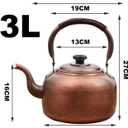 Generic Whistle Tea Pot,Tea Kettle,Copper Kettle,water boiling beep,with Ergonomic Handle, for Gas, Induction,Stovetops, 1627, FG001, 5.3 Quarts