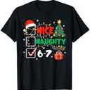 Funny Nice Naughty 6 7 Christmas 67 Meme Xmas Men Women T-Shirt S