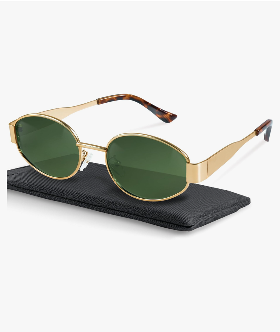 livho 2025 Trendy Oval Sunglasses - Stylish Polarized Shades for Everyday - Retro Metal Frames , Pack of 3 , with different colors