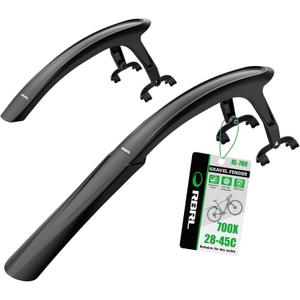 RBRL Bike Fender Set, Quick Release Bike fenders for Gravel and Road Bike, Adjustable Bicycle Fenders 28'', Full Cover Thicken & Widen, Front and Rear Mud Guard for Tire Width: 28-45mm