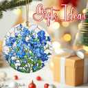 Christmas Ornaments, Flower Ornament, Christmas Tree Ornaments, Xmas Decorations, Holiday Decorations, Flower Theme Gifts, Holiday Party Gifts, and Xmas Gift Ideas - Forget-Me-Not