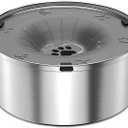 SCHITEC Dog Water Bowl No Spill 1.2L/40oz Slow Drinking Anti-Splash Stainless Steel Dog Bowl with Floating Disk, Spill Proof Pet Travel Water Dispenser for Sloppy Messy Drinkers(Gray)
