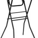 pollilar Cocktail Table 28in Portable Folding Bar Height Table, Compact Round High Top Plastic & Steel Bistro with Removable Legs, Indoor Outdoor RV Patio Catering Parties Commercial Events-Black, 70CM
