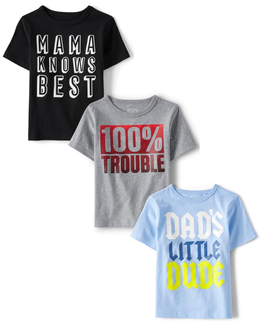 The Children's Place Baby Boys' Graphic T-Shirts (3-Pack) 12-18 Months