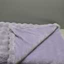 NEWCOSPLAY Faux Fur Throw Blanket Lavender Bubble Blanket Thick Warm Soft for Couch Sofa Bed 550GSM (Lavender, Throw(50"x60"))