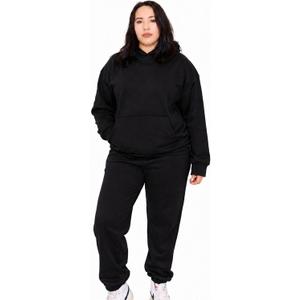 Women 2 Piece Oversized Tracksuit Set Fall Fashion Clothes Lounge Outfits Hoodie Airport Travel Pants Sweatsuit (Black, L)
