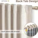 INOVADAY 100% Blackout Curtains 84 Inches Long 2 Panels Set, Back Tab/Rod Pocket Linen Blackout Curtains for Bedroom, Thermal Insulated Window Drapes - Cream, W50 X L84