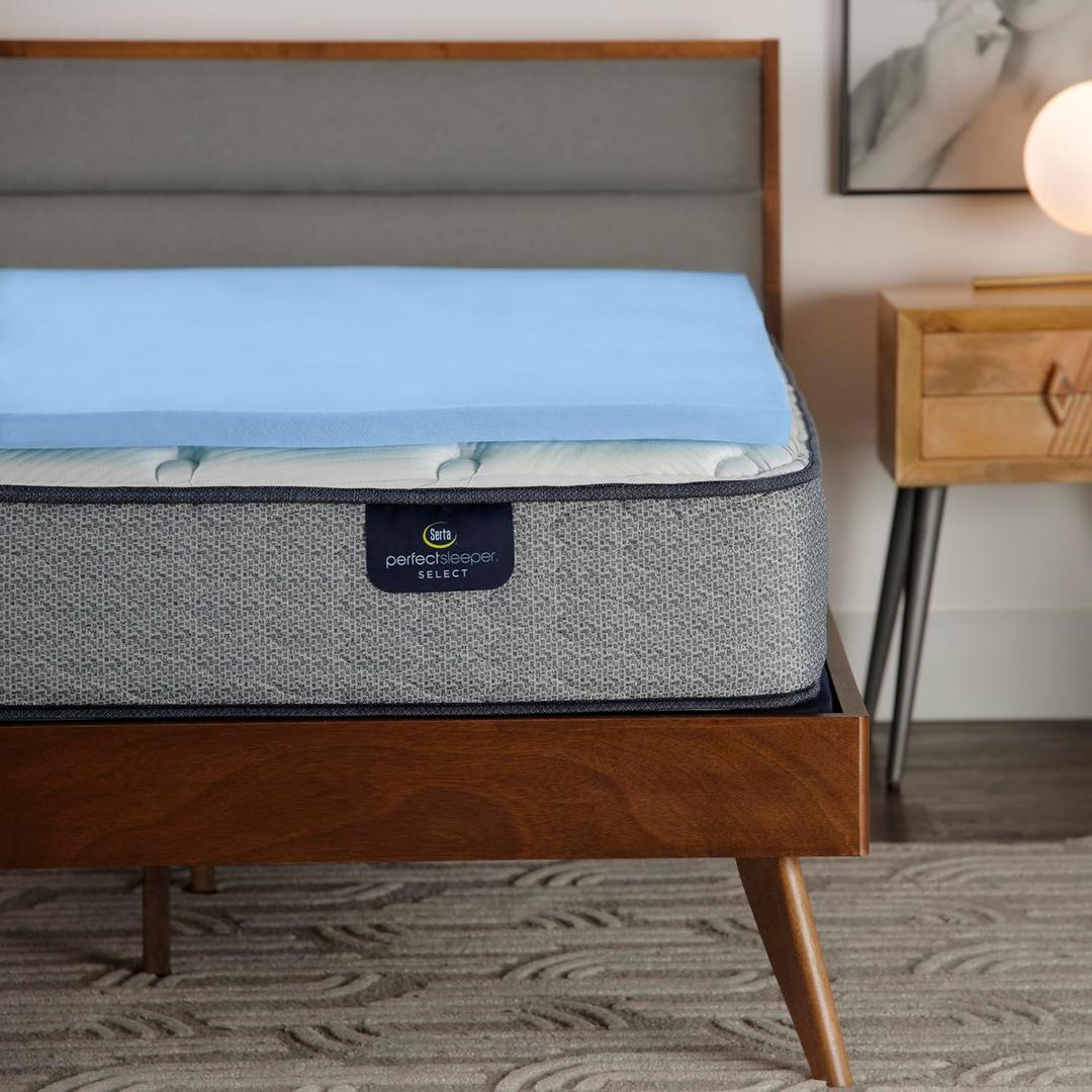 Serta Comfort Cool Memory Foam Mattress Topper, 1.5 Inch, Twin