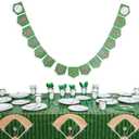 Baseball Birthday Party Pack, Dinnerware Set and Banner (Serves 24, 170 Pieces)