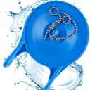 iFealClear 3-Inch Toilet Flappers Compatible with Gerber 99-788, Rubber Toilet Flapper Replacement with Stainless Steel Chain for 3" Toilet Tank, Water Conserve High Performance, Easy to Install, Blue